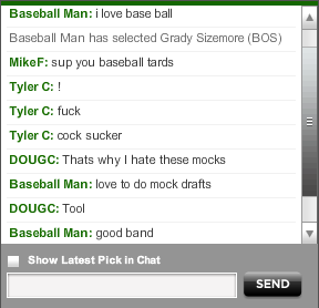 Illustration for article titled Dude Purposely Ruins Mock Baseball Drafts For Our Delight